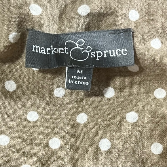 Market & Spruce Linen Blend Utility Jacket Hooded Cinch Waist Cream Oatmeal Sz M - Picture 9 of 15